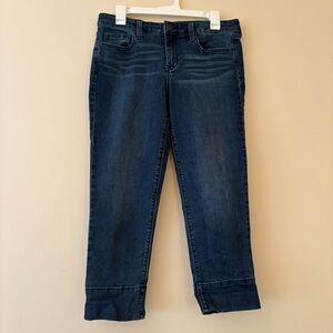 Gap Straight Crop Jeans Size 6/28R Dark Wash Mid Rise